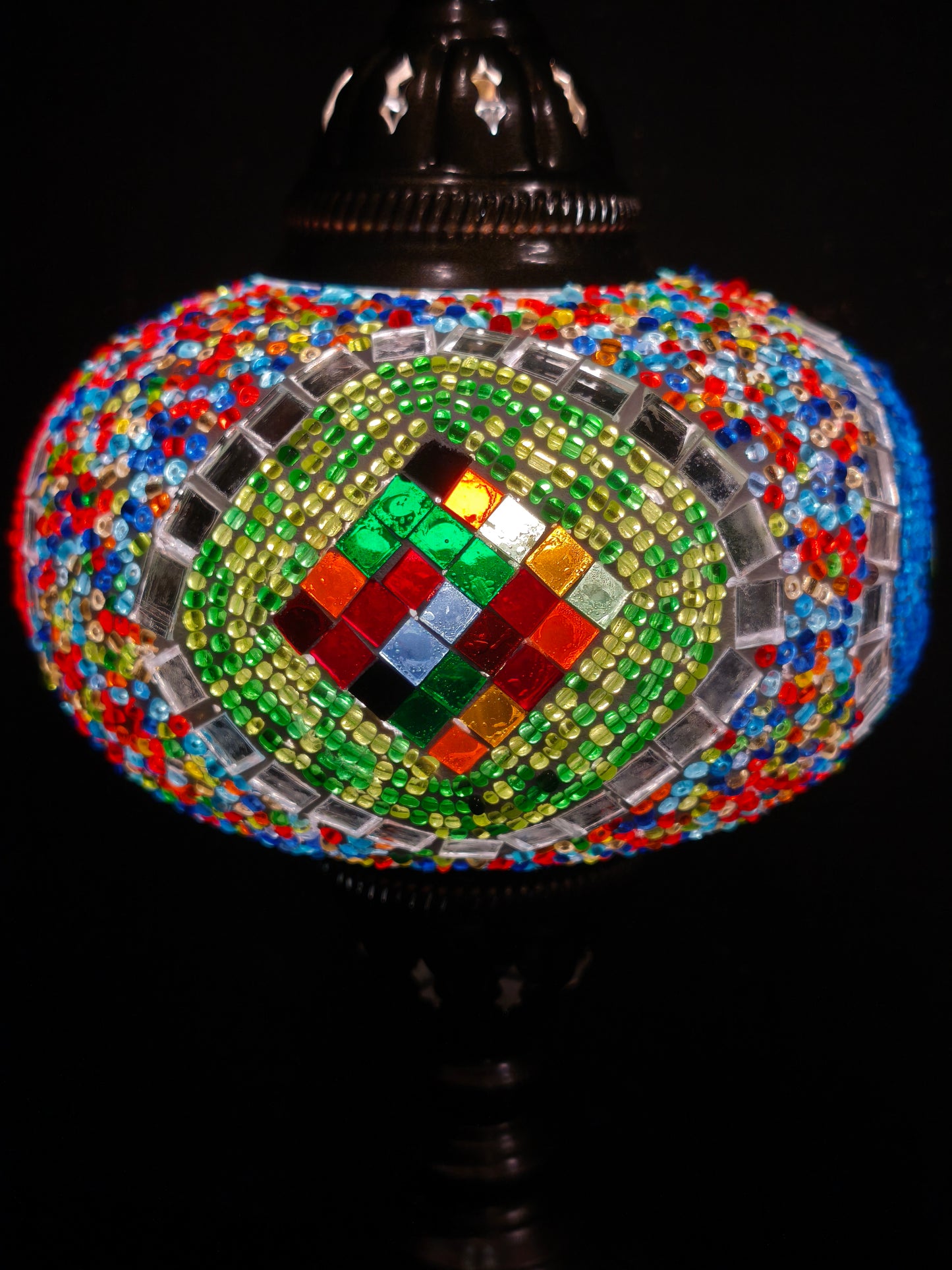 Turkish mosaic glass lamp ethnic decor 3A