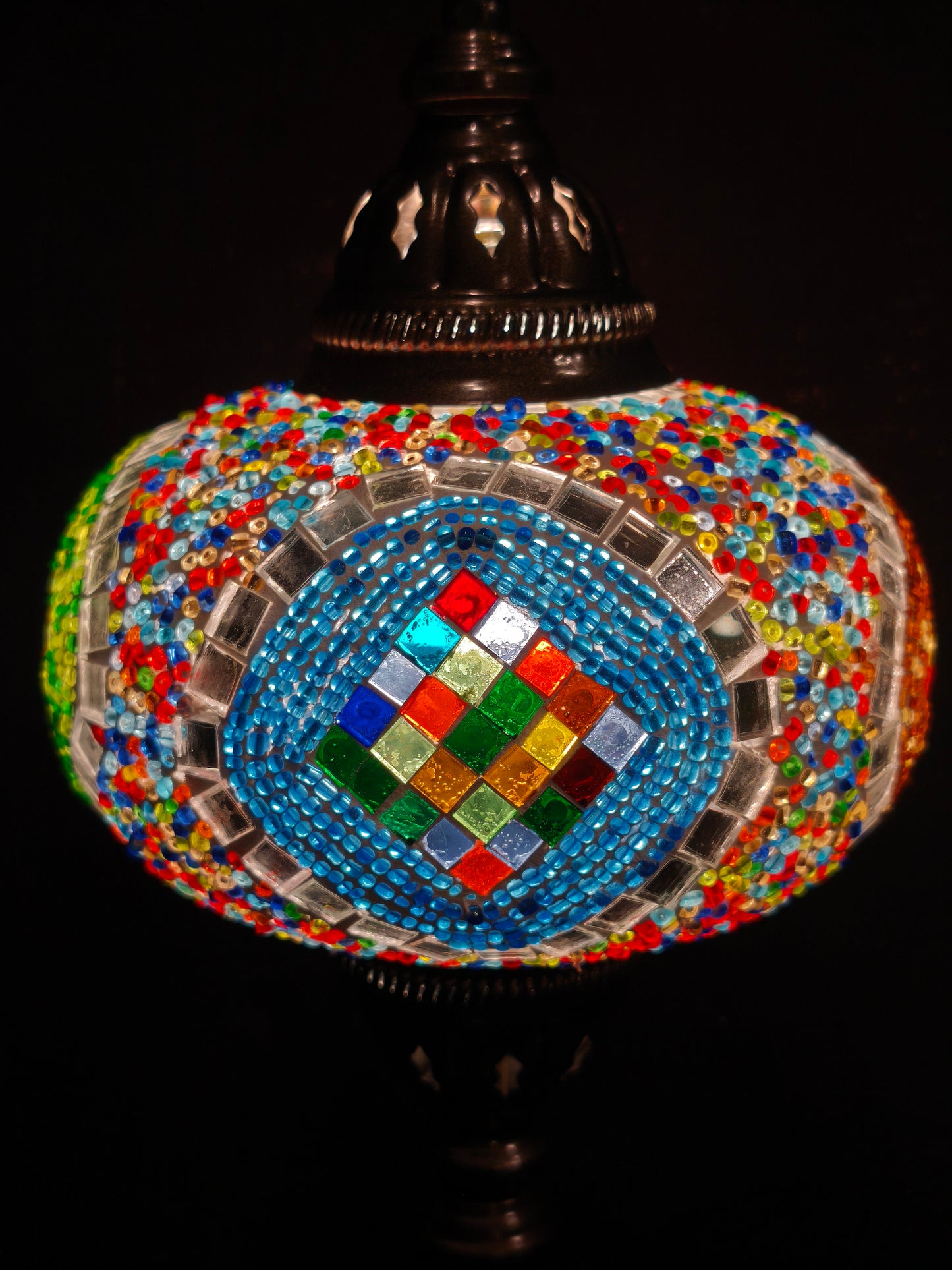 Turkish mosaic glass lamp ethnic decor 3A