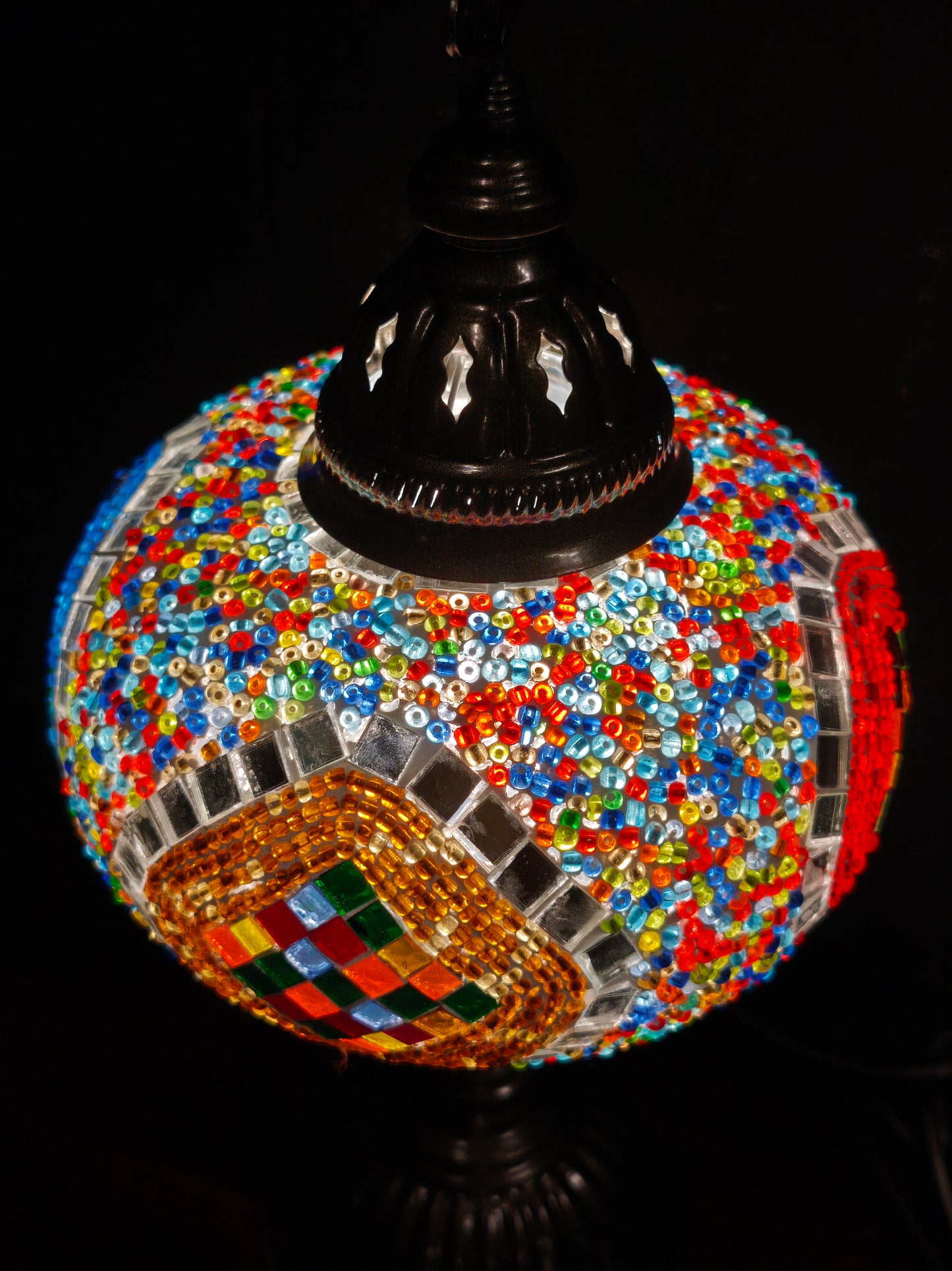 Turkish mosaic glass lamp ethnic decor 3A