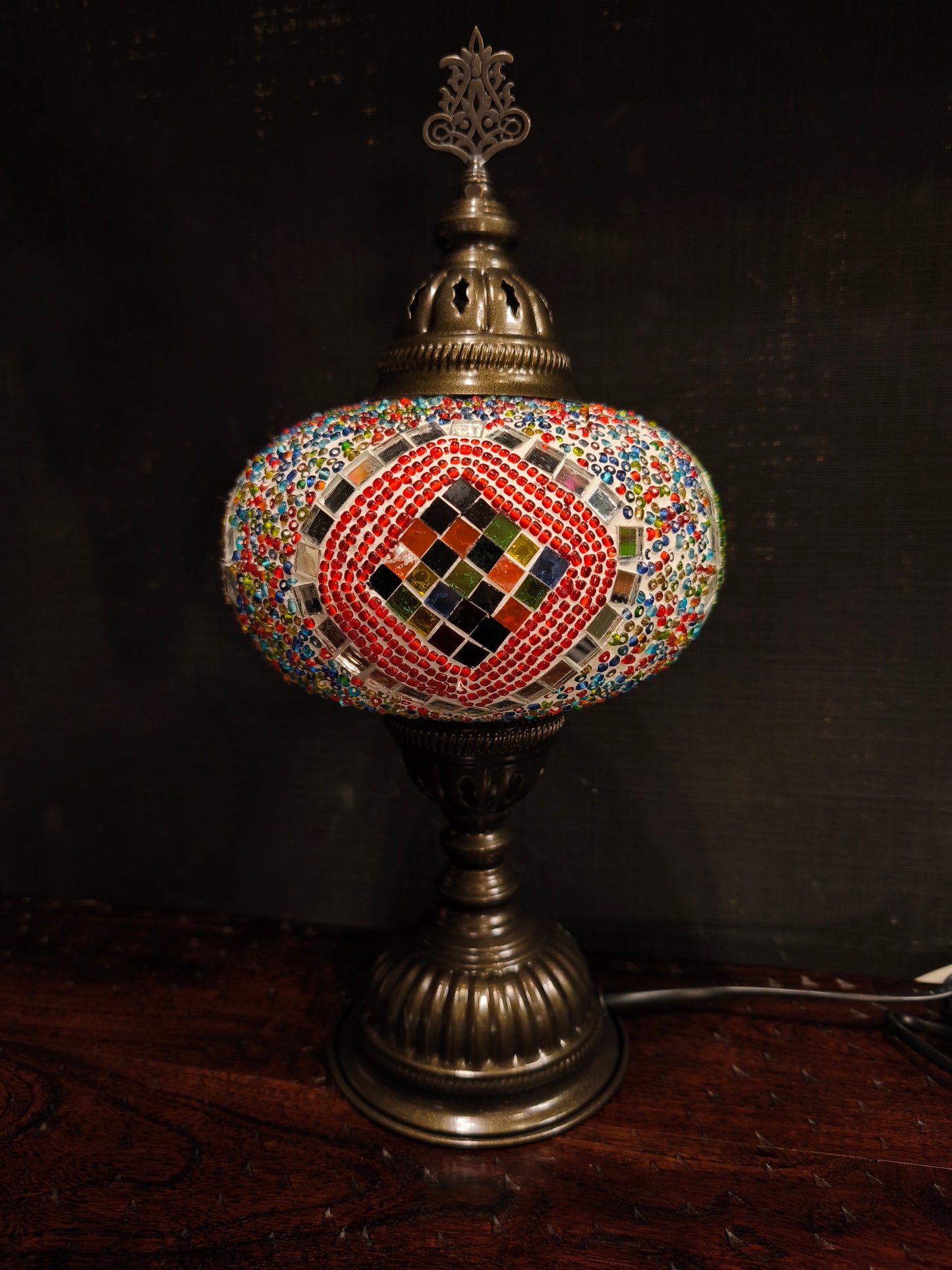 Turkish mosaic glass lamp ethnic decor 3A