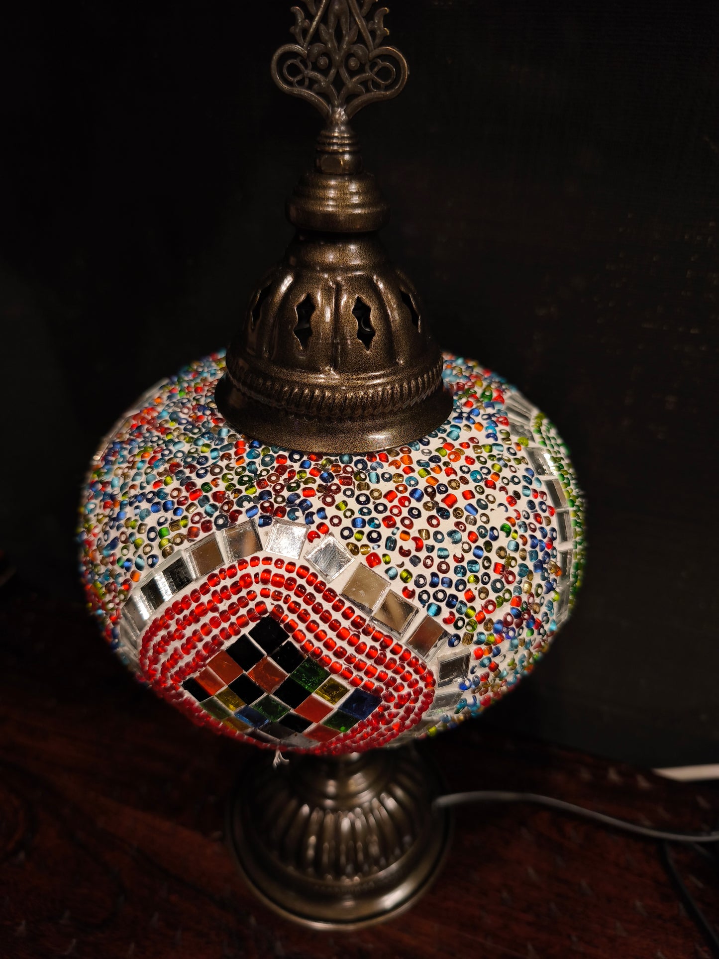 Turkish mosaic glass lamp ethnic decor 3A