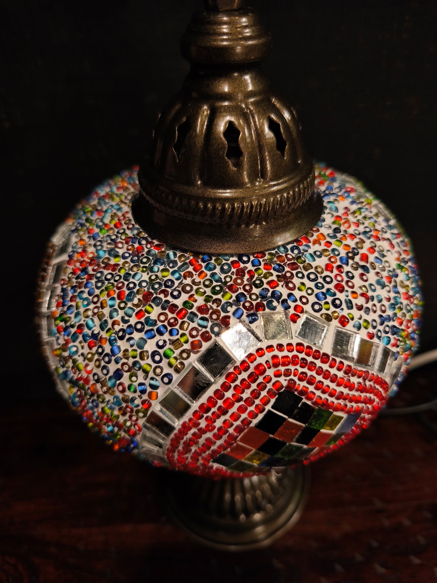 Turkish mosaic glass lamp ethnic decor 3A