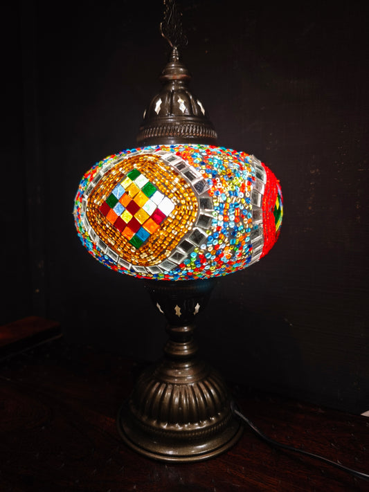 Lampada vetro mosaico turca arredamento etnico 5A