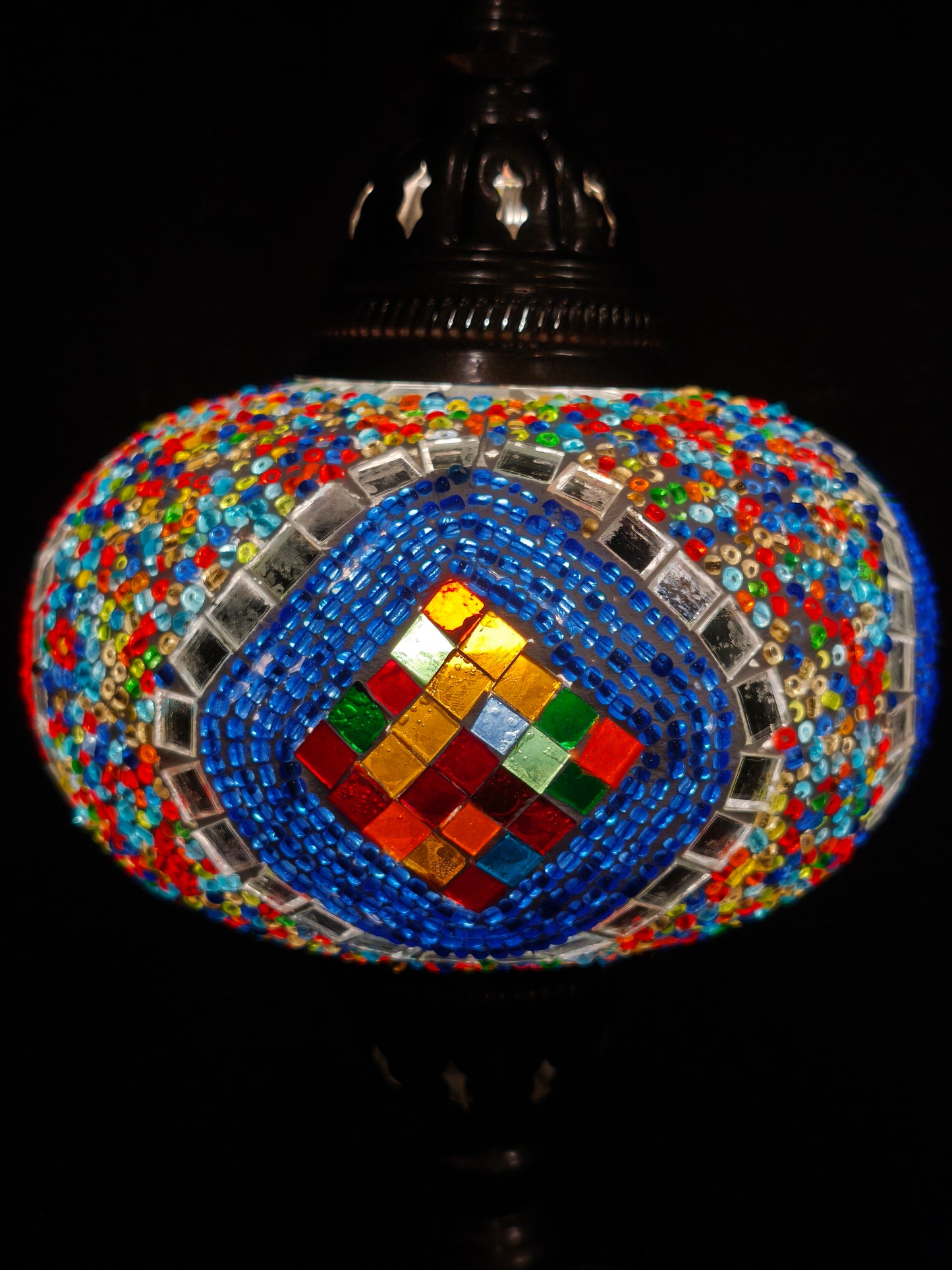 Turkish Mosaic Glass Lamp Ethnic Decor 5A