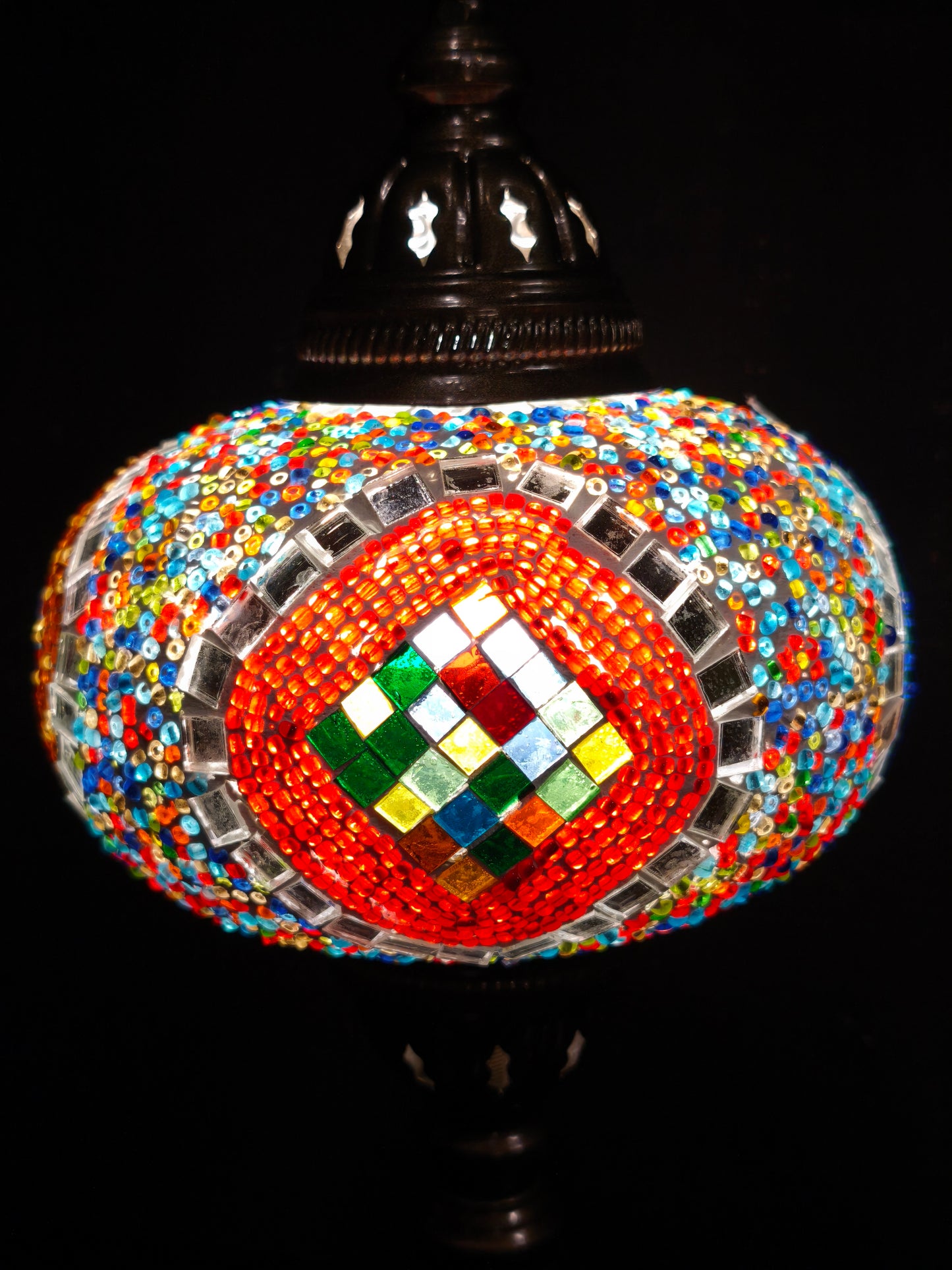 Turkish Mosaic Glass Lamp Ethnic Decor 5A