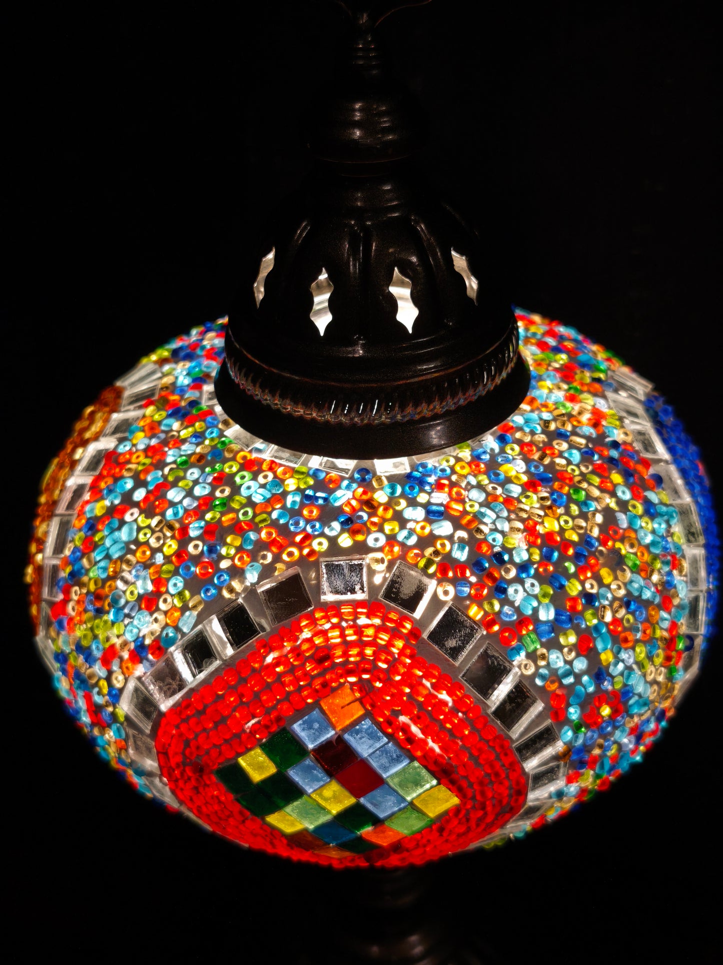 Turkish Mosaic Glass Lamp Ethnic Decor 5A