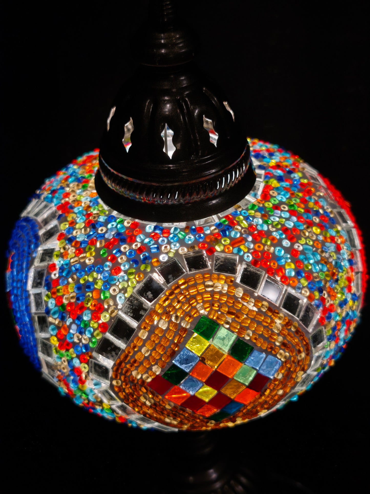Turkish Mosaic Glass Lamp Ethnic Decor 5A