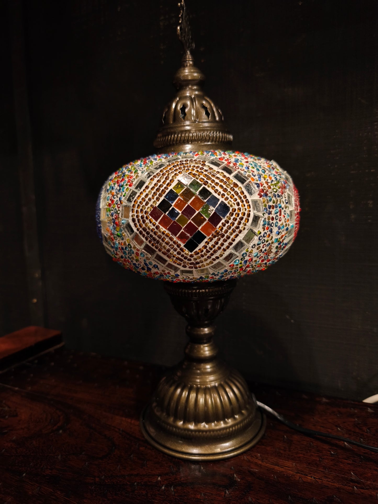 Turkish Mosaic Glass Lamp Ethnic Decor 5A