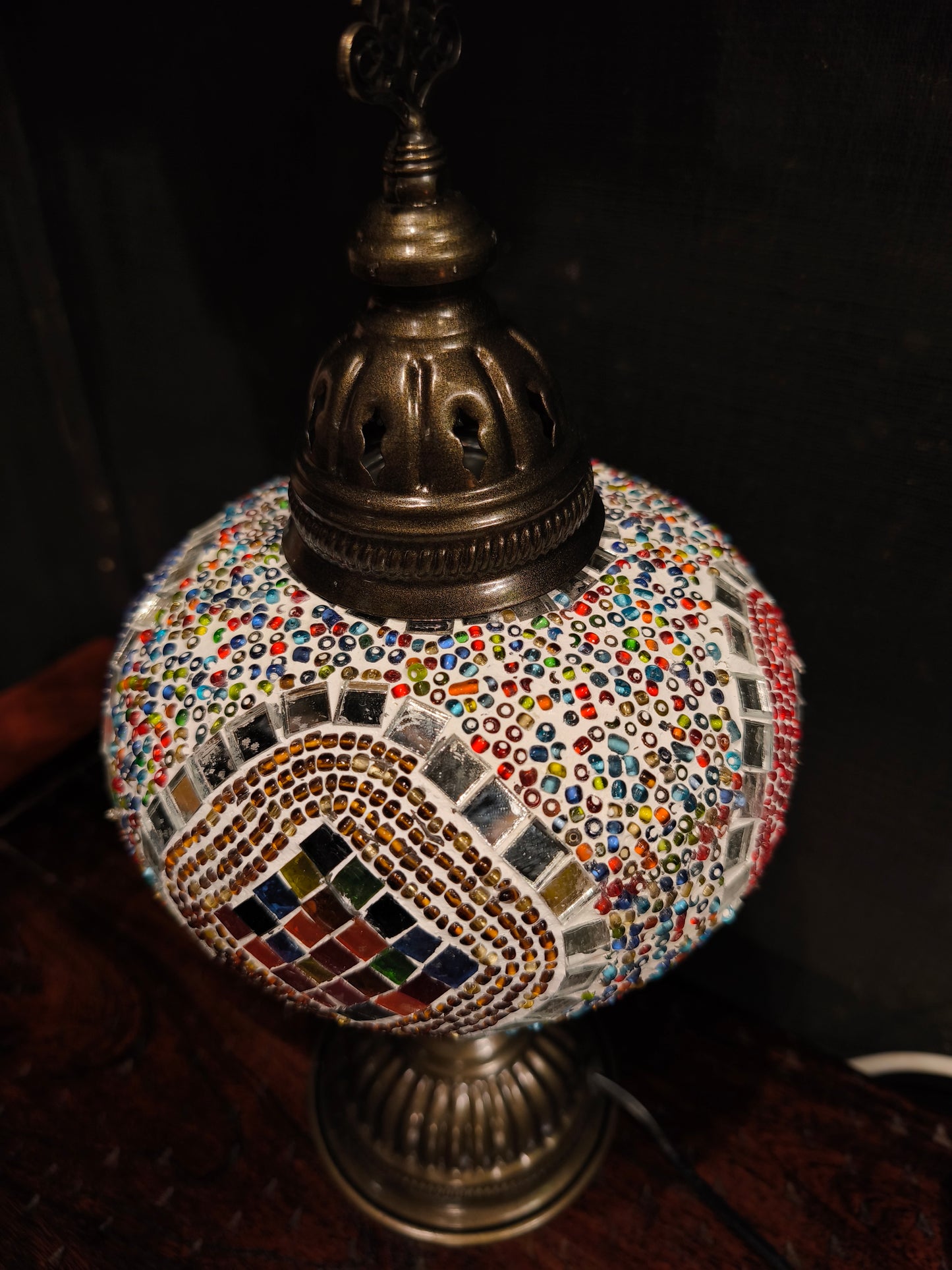 Turkish Mosaic Glass Lamp Ethnic Decor 5A