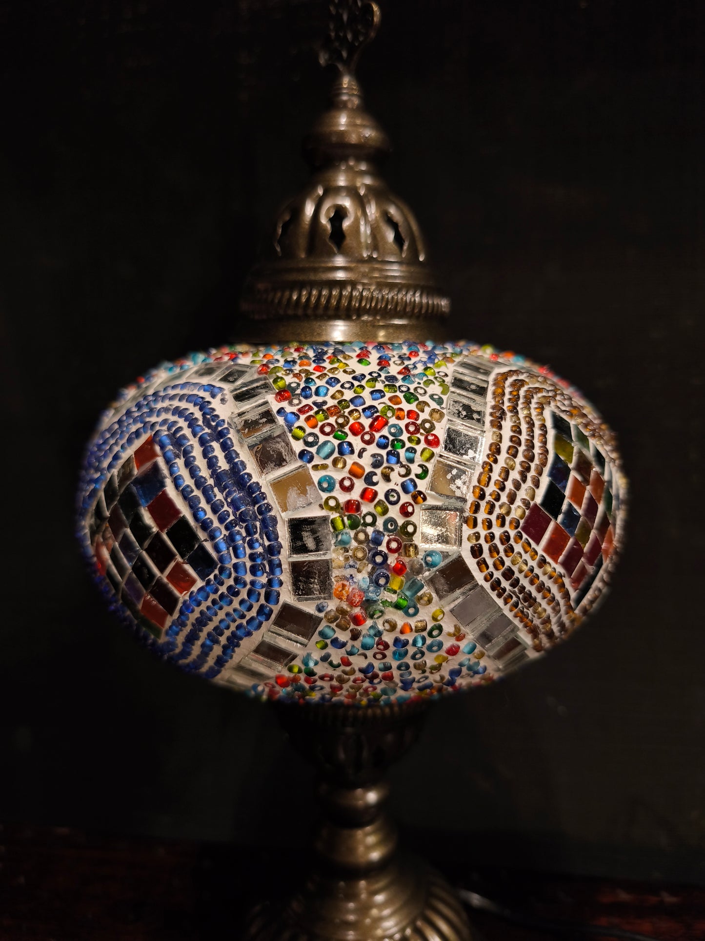 Turkish Mosaic Glass Lamp Ethnic Decor 5A