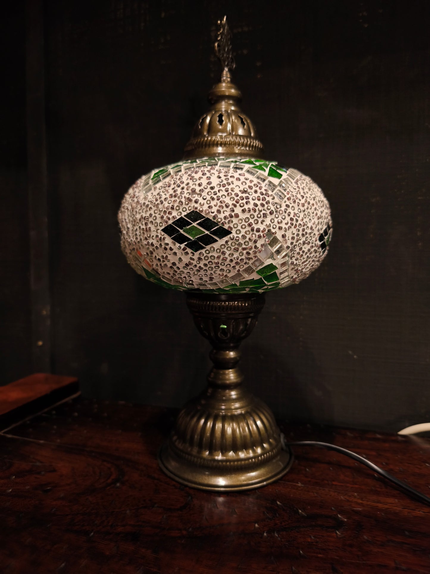 Turkish mosaic glass lamp ethnic decor 6A