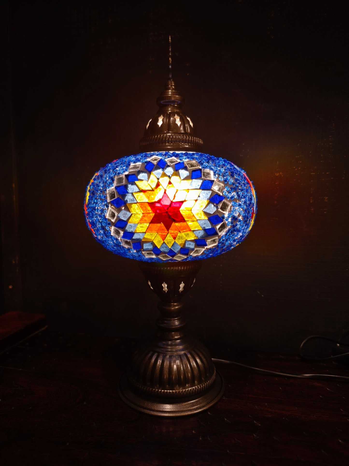 Turkish mosaic glass lamp ethnic decor 7A