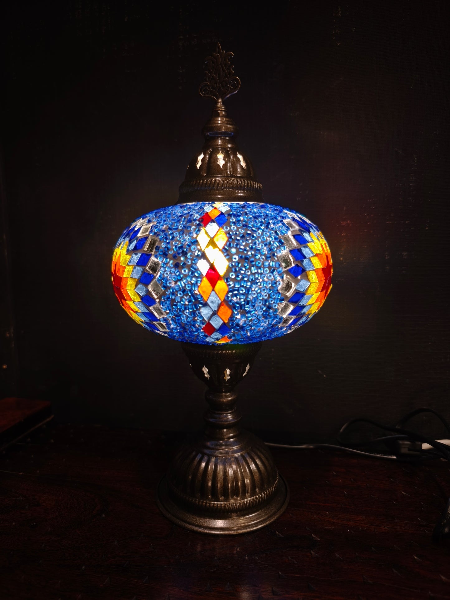 Turkish mosaic glass lamp ethnic decor 7A