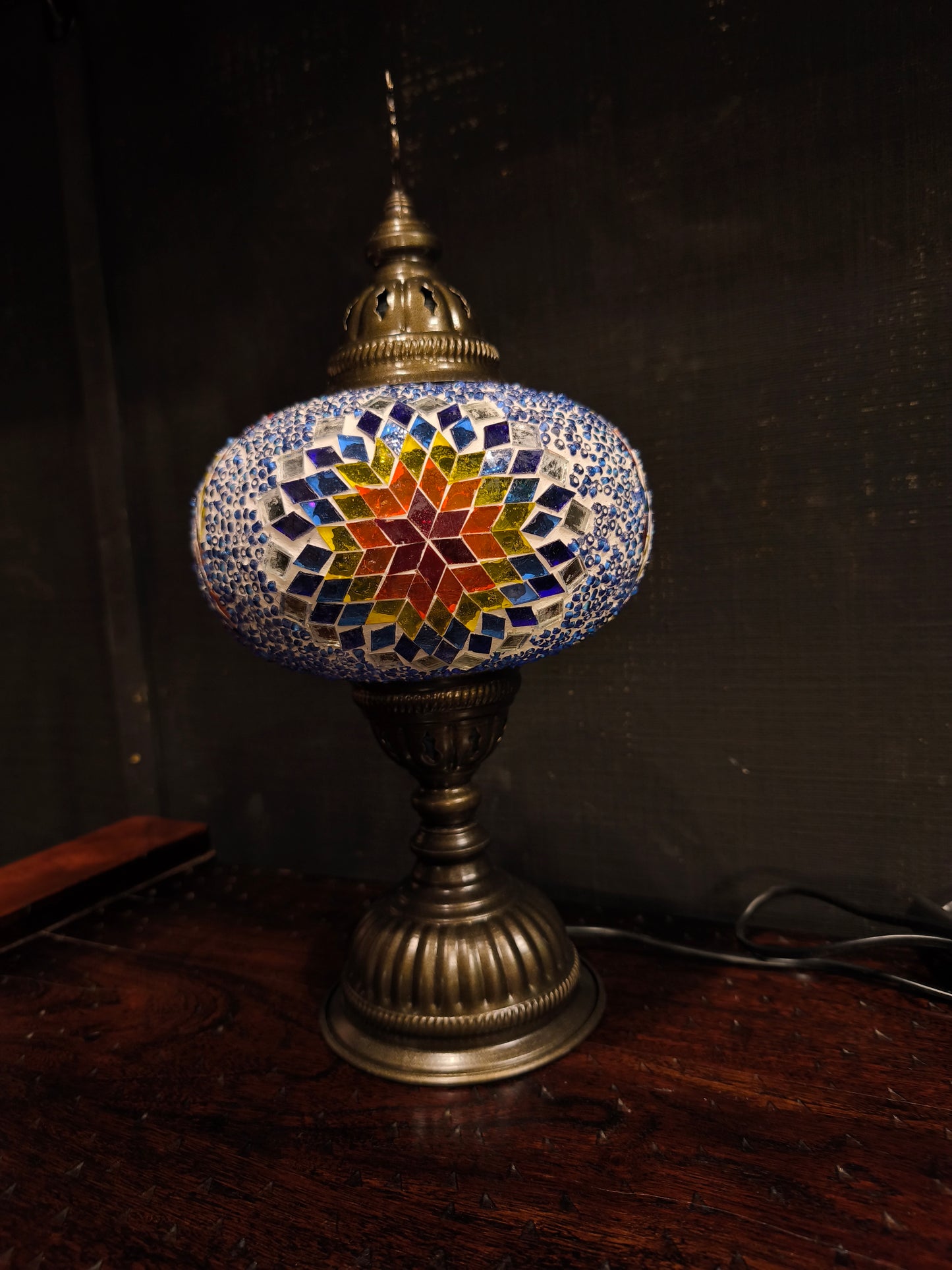 Turkish mosaic glass lamp ethnic decor 7A