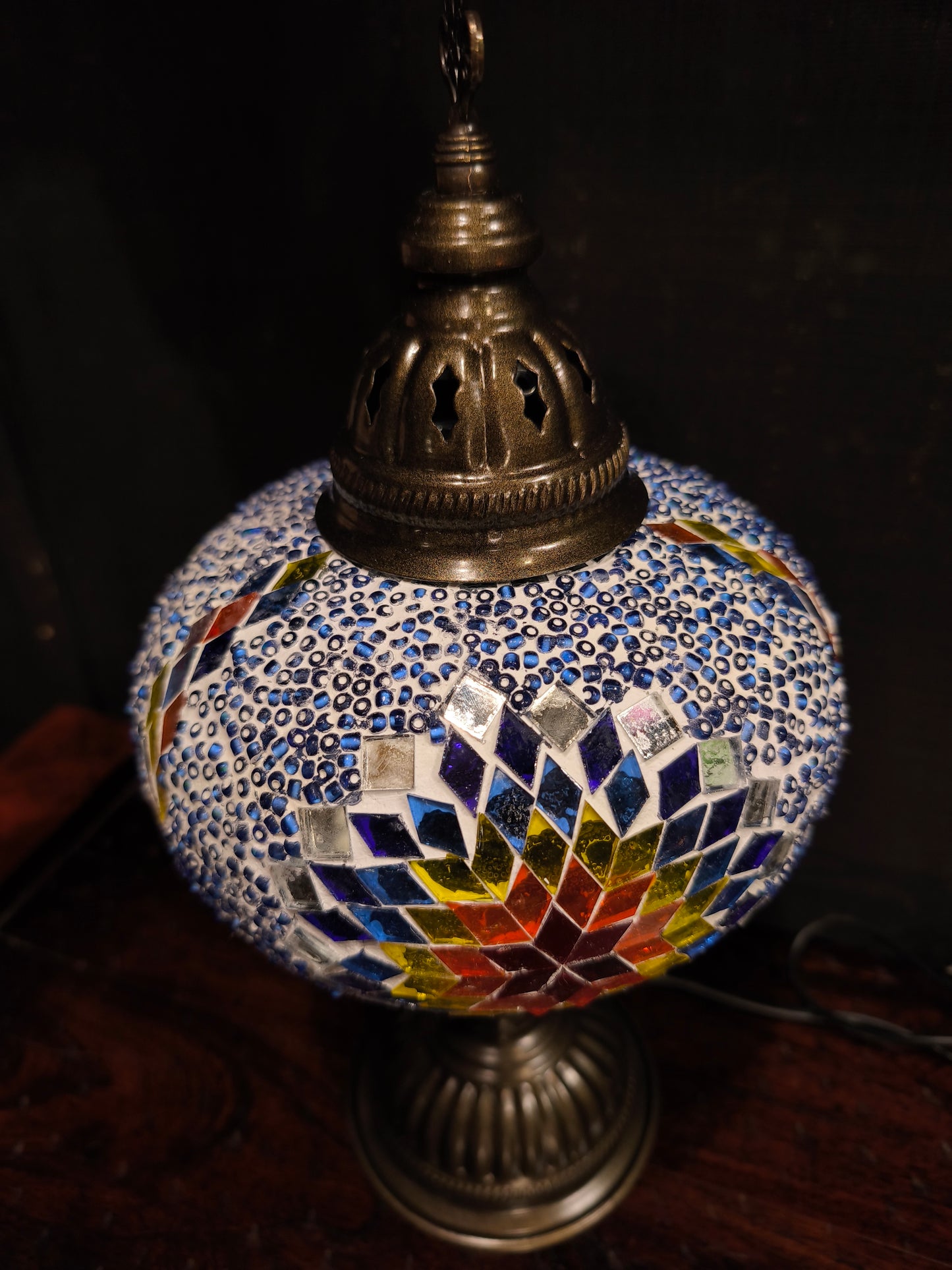 Turkish mosaic glass lamp ethnic decor 7A