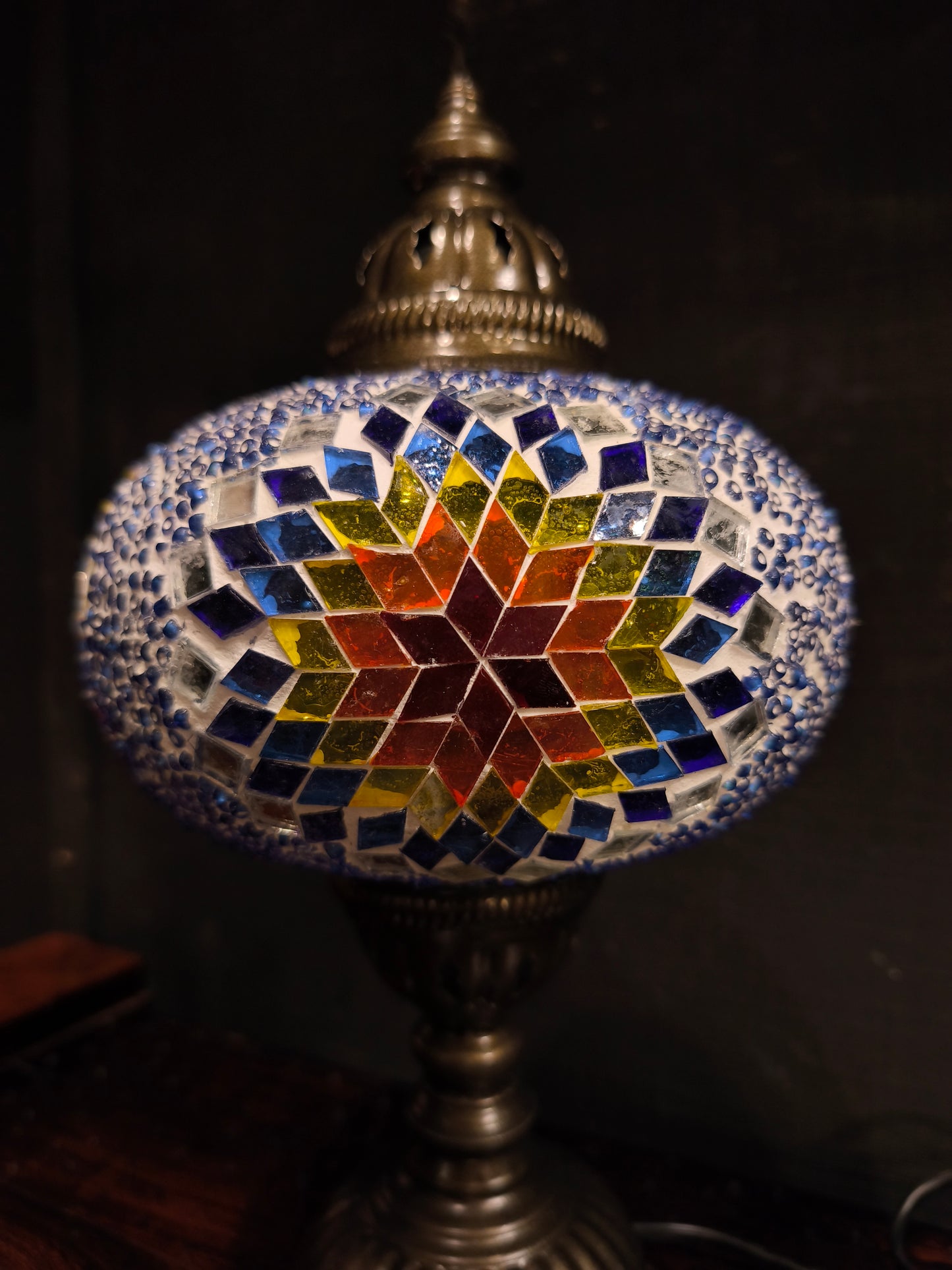 Turkish mosaic glass lamp ethnic decor 7A