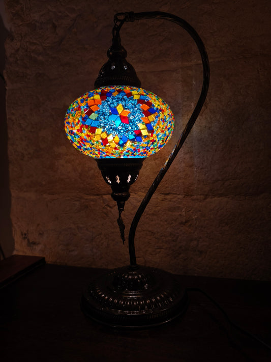 Lampada vetro mosaico turca arredamento etnico 8A