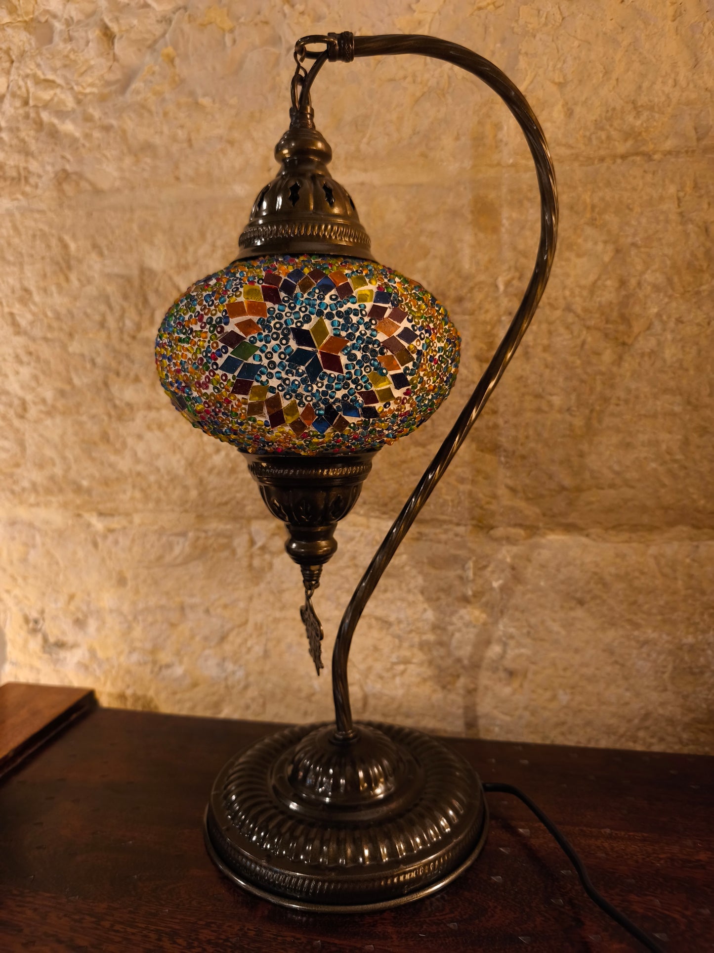Turkish mosaic glass lamp ethnic decor 1A