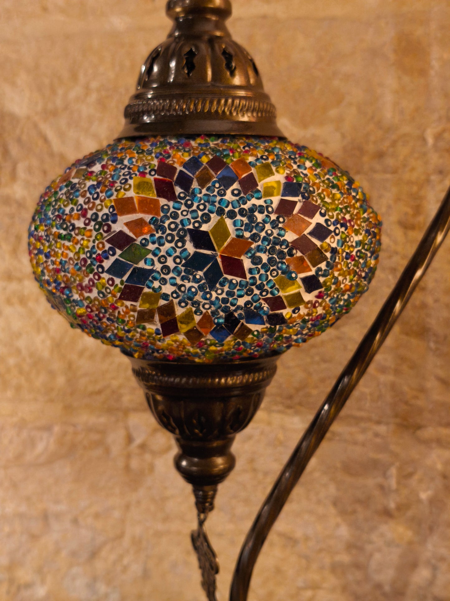 Turkish mosaic glass lamp ethnic decor 1A