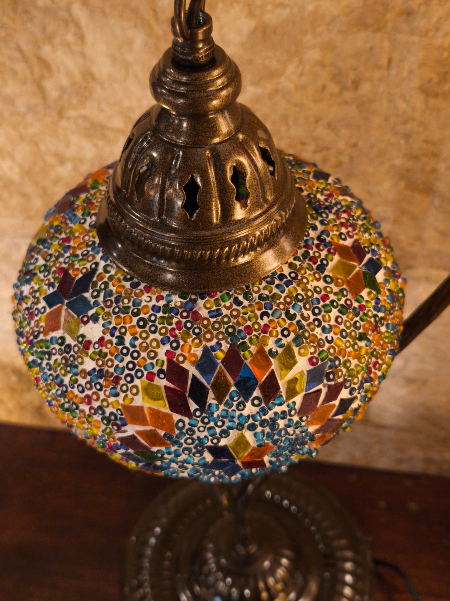 Turkish mosaic glass lamp ethnic decor 1A