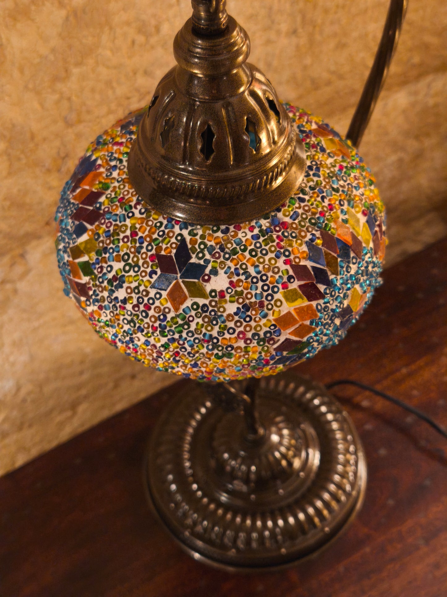 Turkish mosaic glass lamp ethnic decor 1A