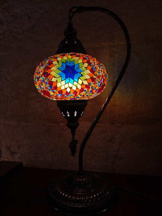 Lampada vetro mosaico turca arredamento etnico 9A