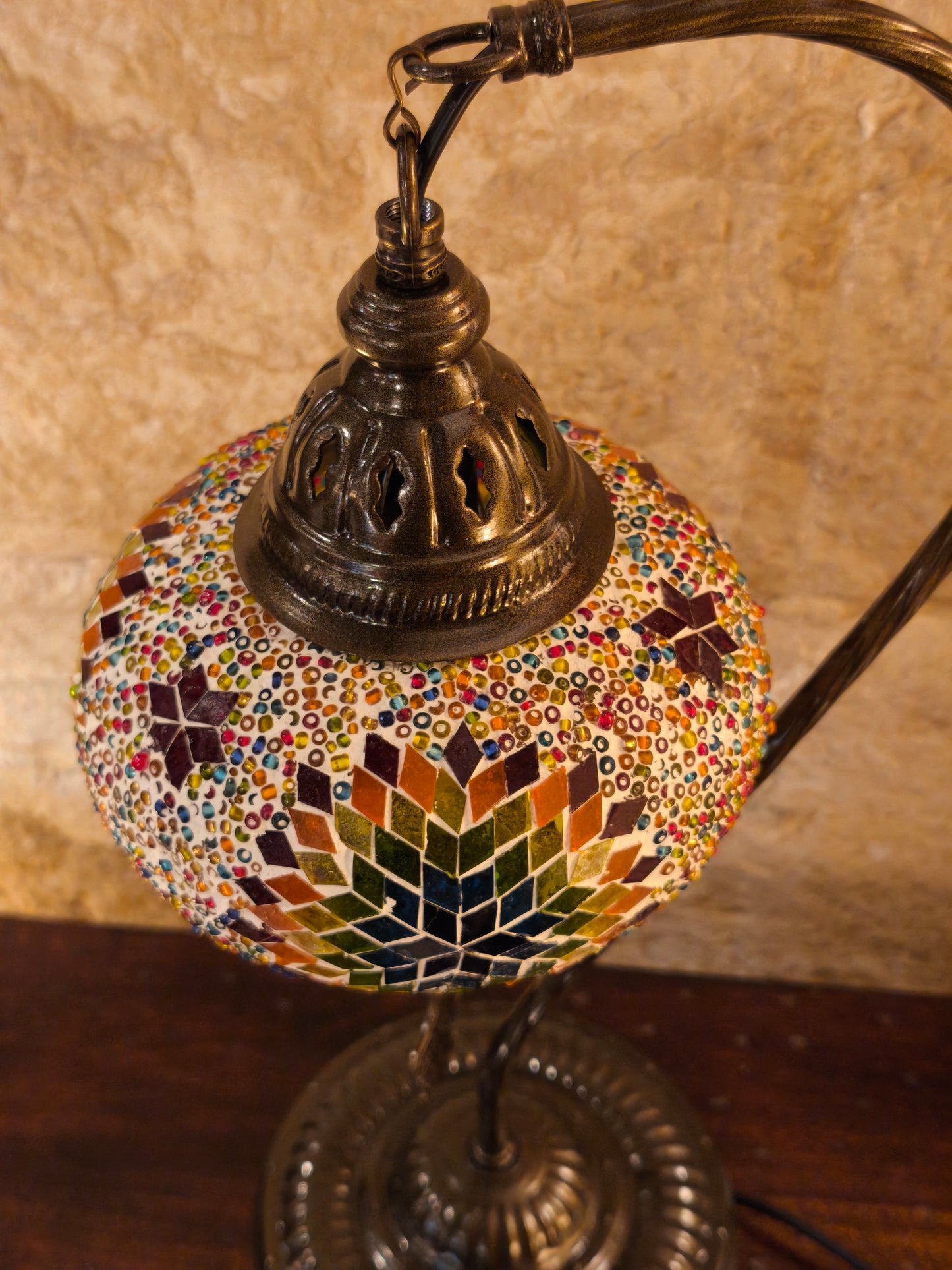 Turkish mosaic glass lamp ethnic decor 1A