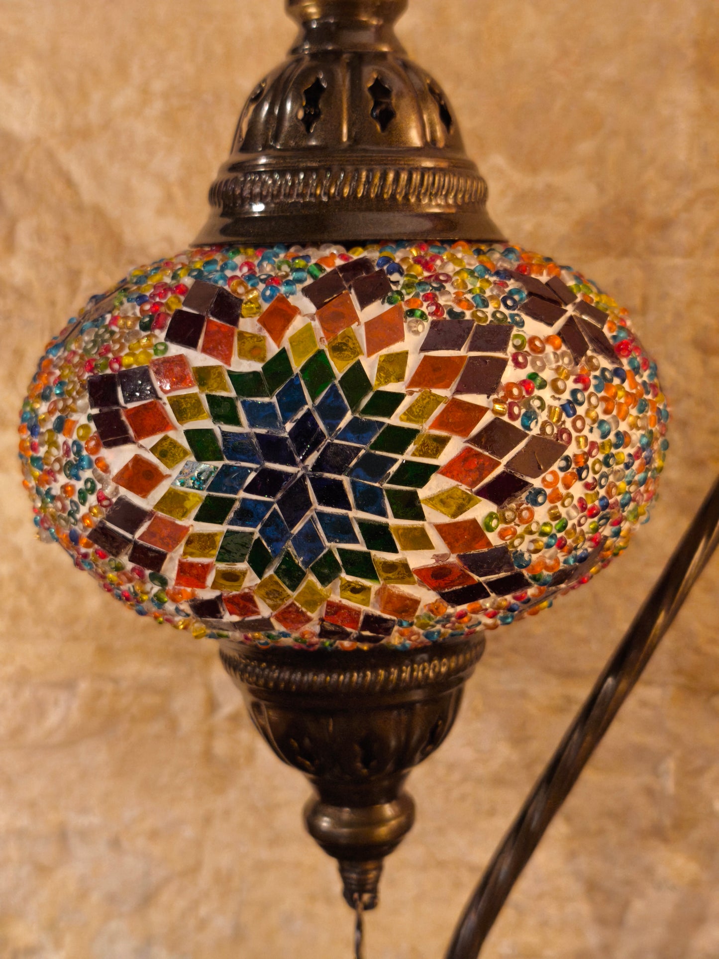 Turkish mosaic glass lamp ethnic decor 1A