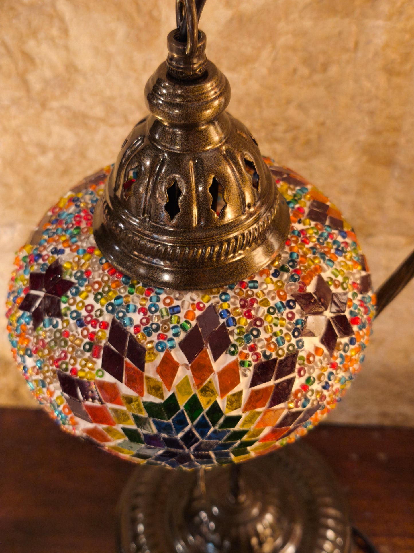 Turkish mosaic glass lamp ethnic decor 1A