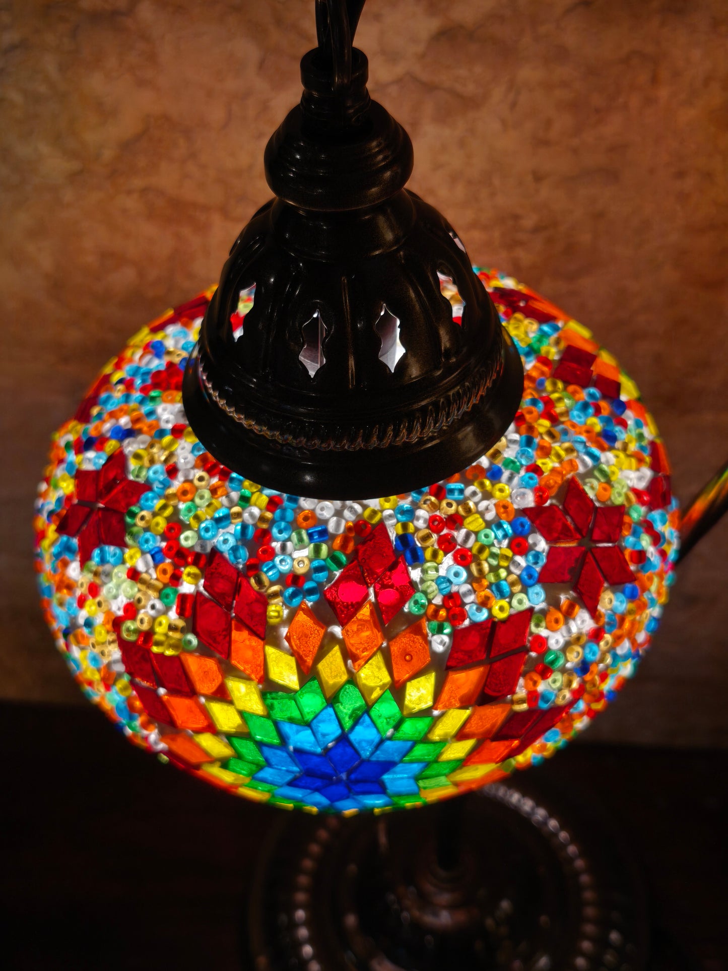 Turkish mosaic glass lamp ethnic decor 1A