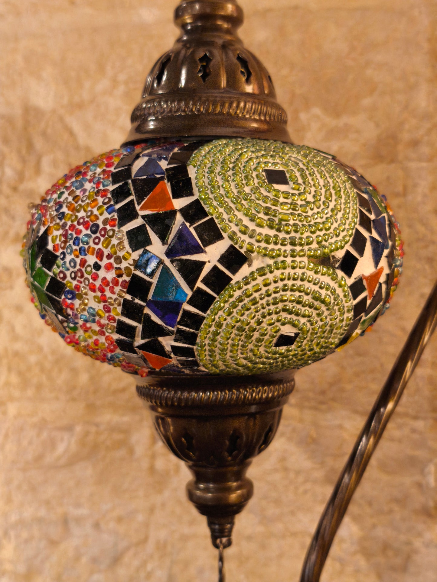 Turkish mosaic glass lamp ethnic decor 1A
