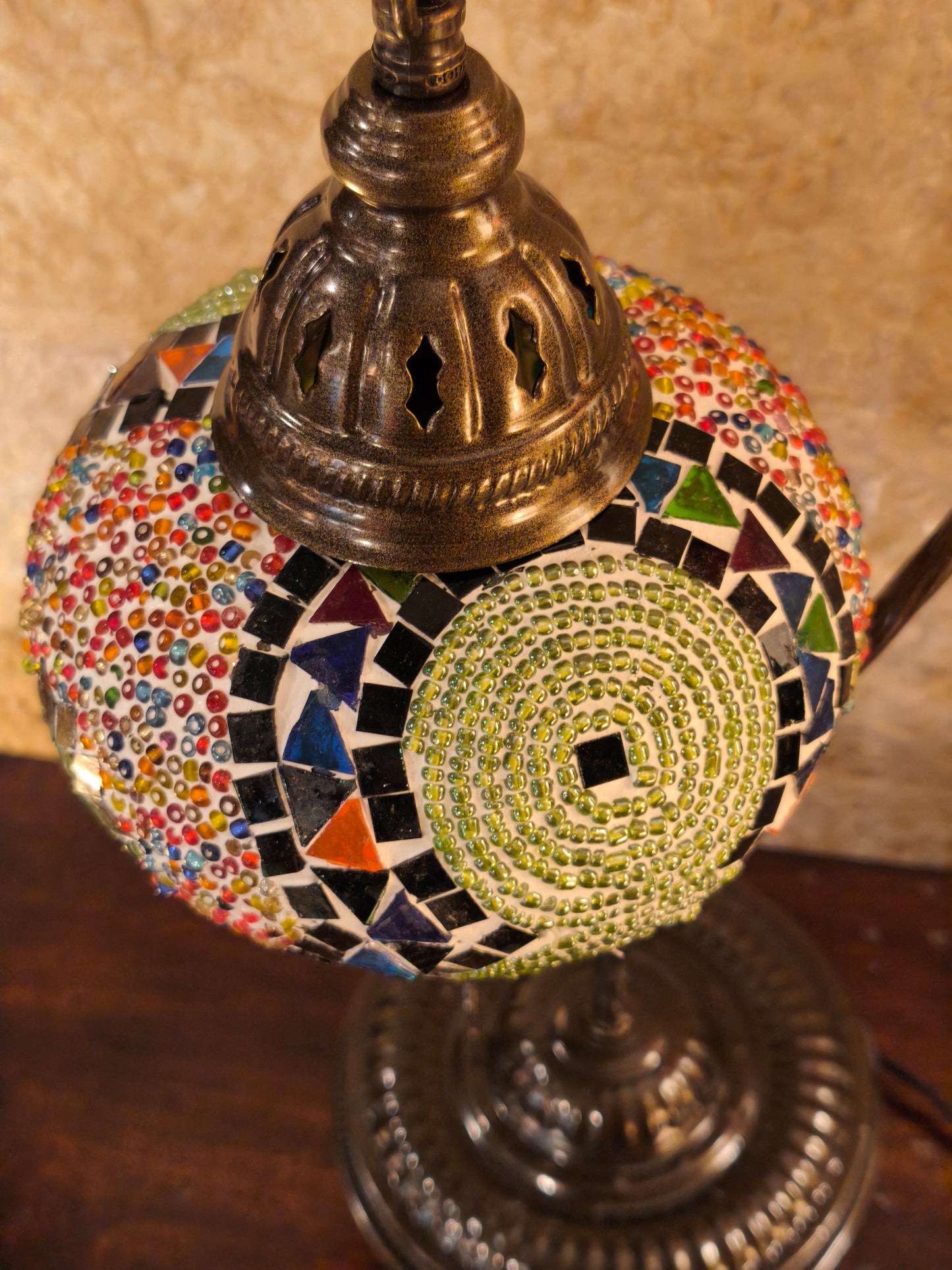 Turkish mosaic glass lamp ethnic decor 1A