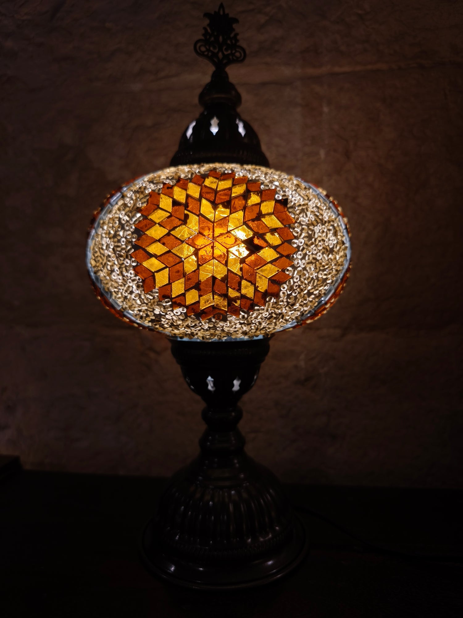Türkische Mosaikglaslampe, ethnische Dekoration, 7A – UPANISAD