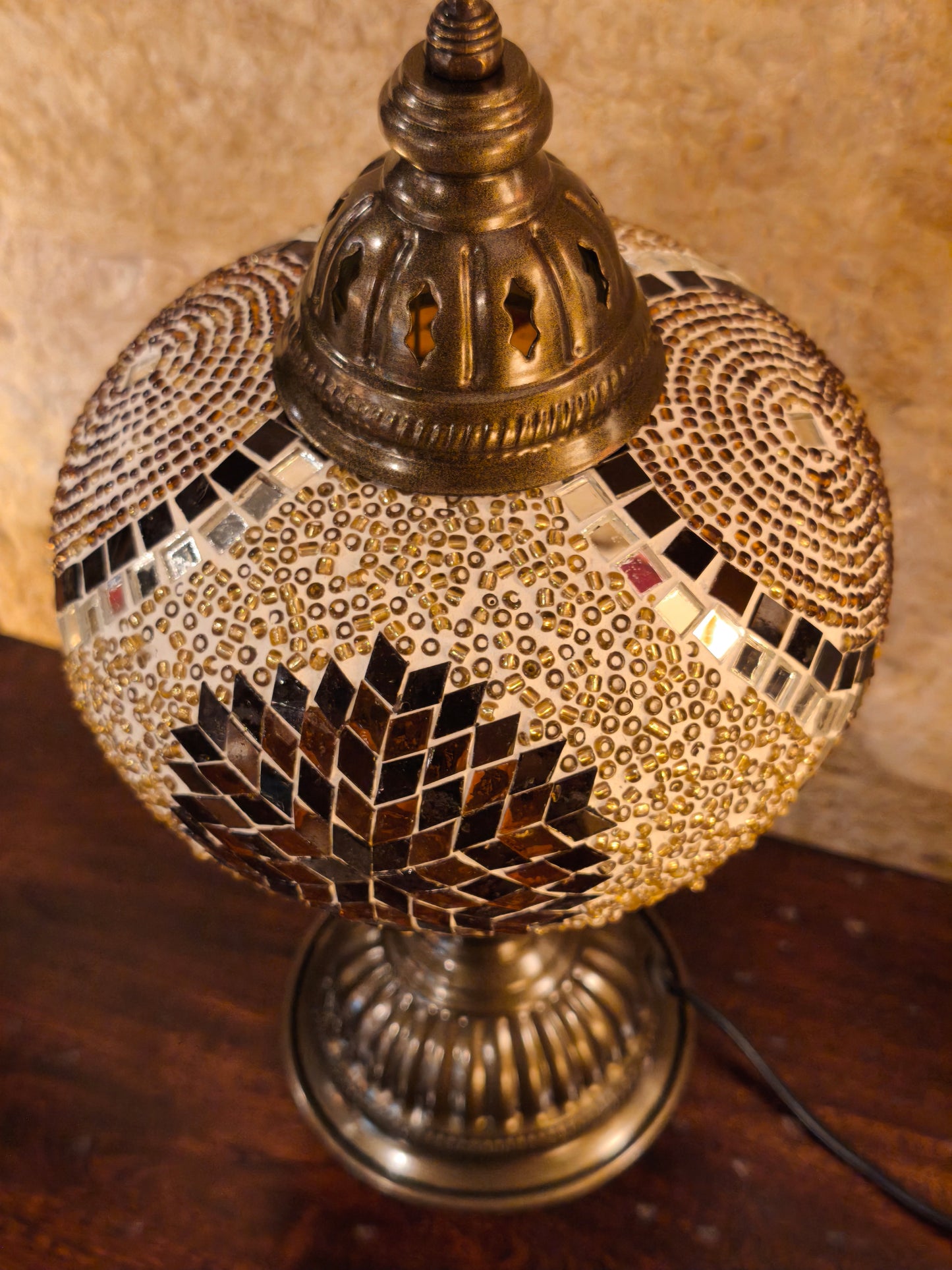 Turkish mosaic glass lamp ethnic decor 7A