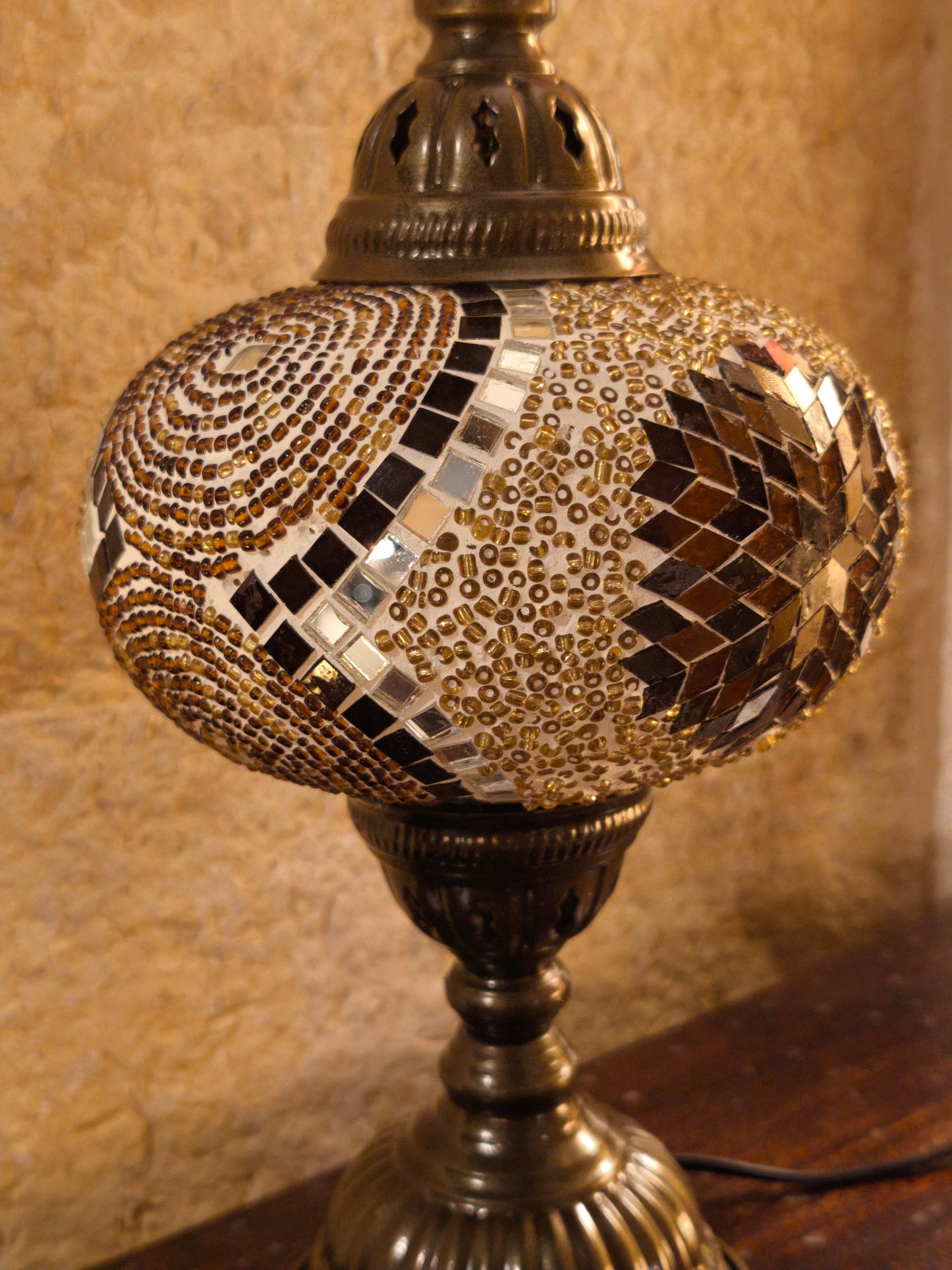 Turkish mosaic glass lamp ethnic decor 7A