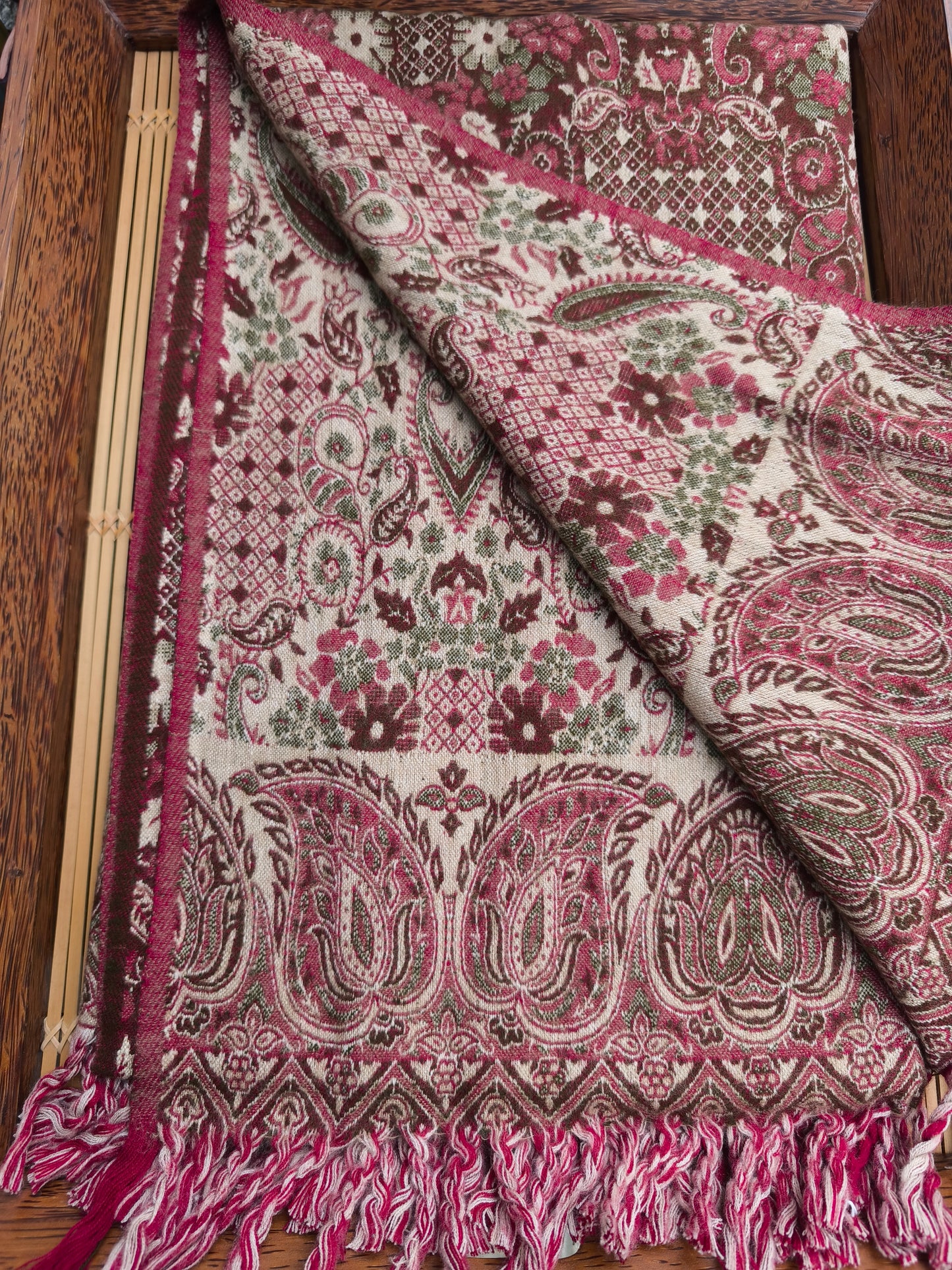 Warm Tibetan Yak Wool Shawl Scarf Stole Pashmina Blanket 75A