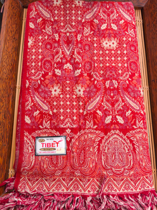Warm Tibetan Yak Wool Shawl Scarf Stole Pashmina Blanket 75A