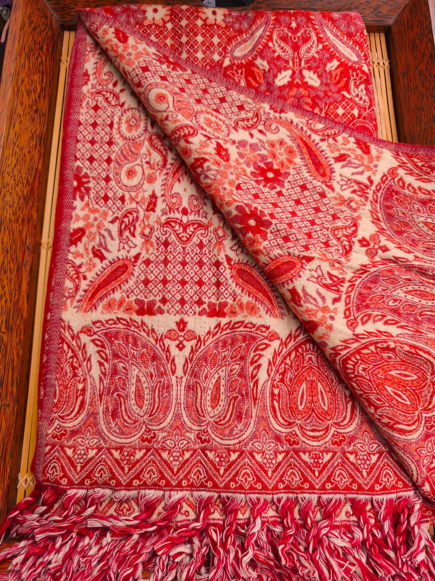 Warm Tibetan Yak Wool Shawl Scarf Stole Pashmina Blanket 75A