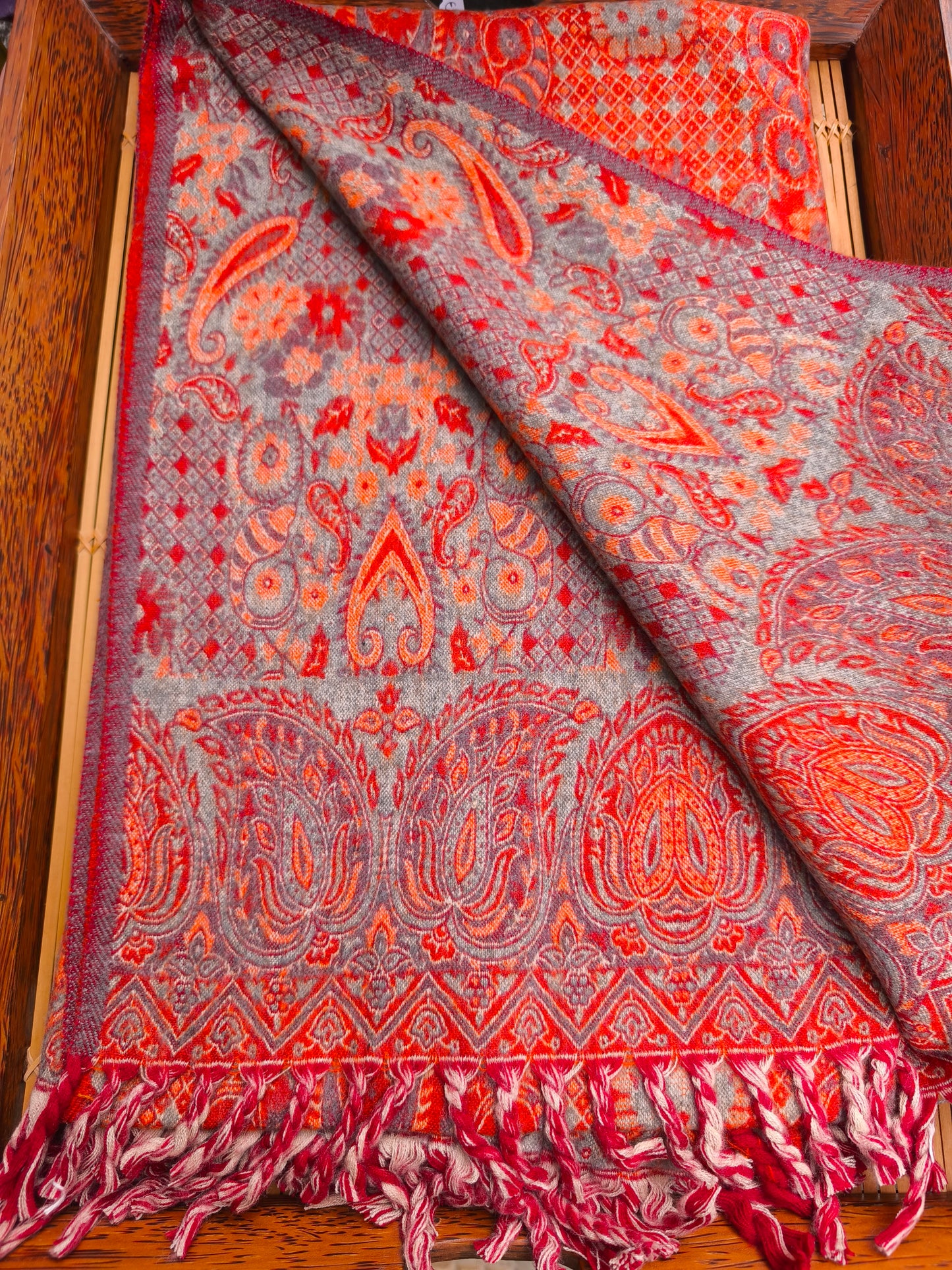 Warm Tibetan Yak Wool Shawl Scarf Stole Pashmina Blanket 75A