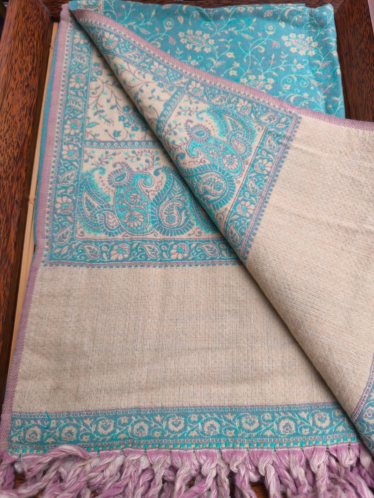 Warm Tibetan Yak Wool Shawl Scarf Stole Pashmina Blanket 75A