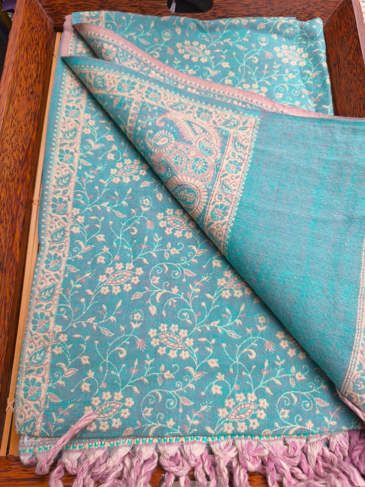 Warm Tibetan Yak Wool Shawl Scarf Stole Pashmina Blanket 75A