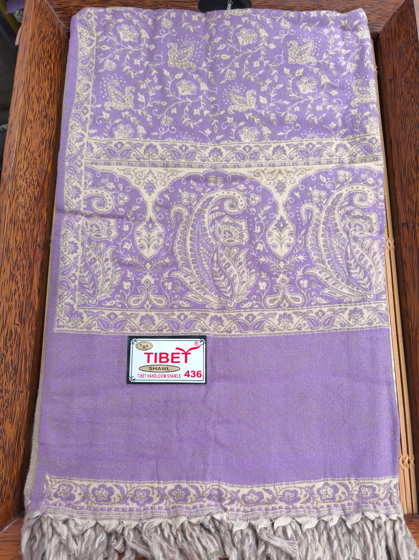 Warm Tibetan Yak Wool Shawl Scarf Stole Pashmina Blanket 75A