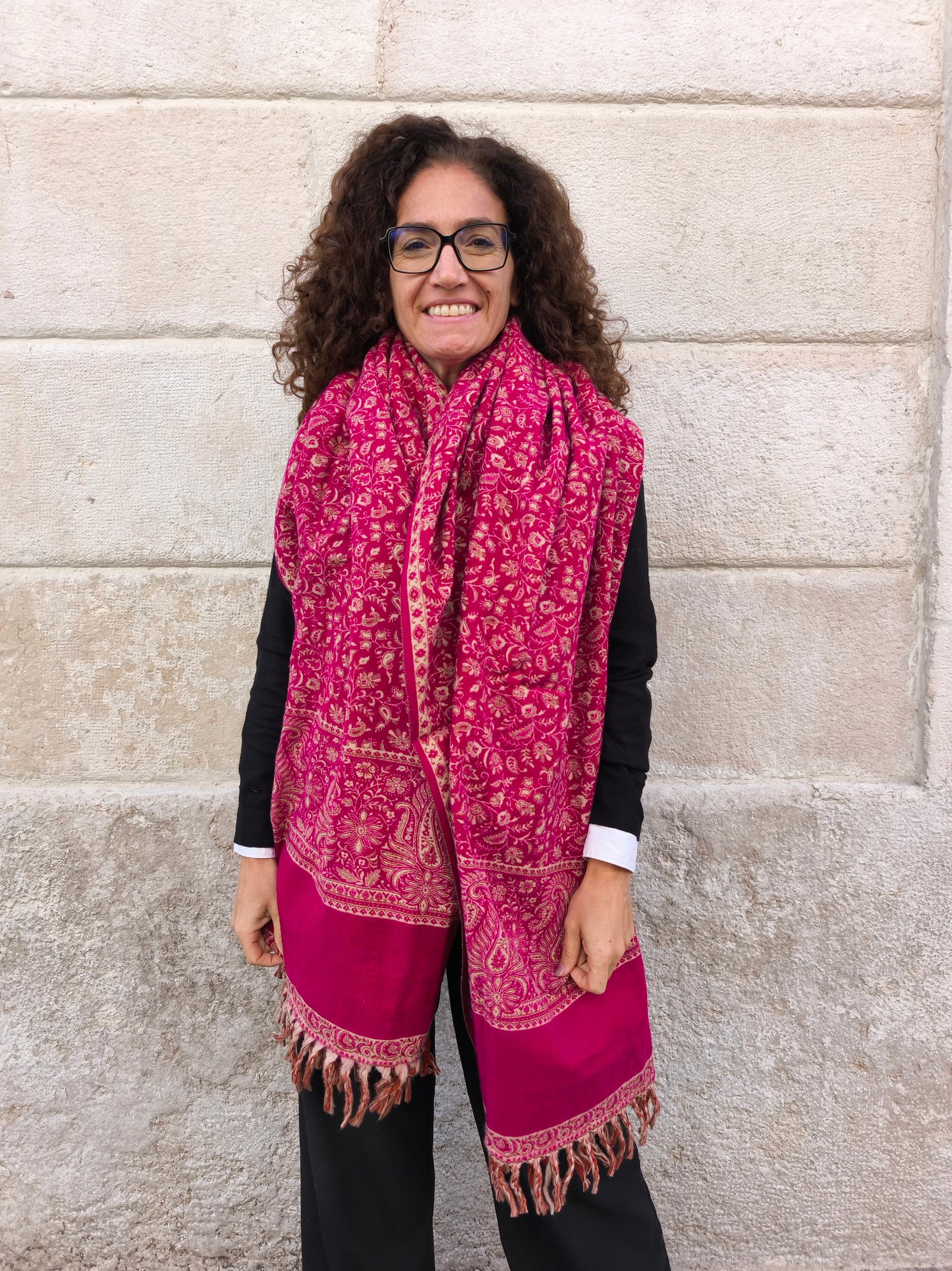 Warm Tibetan Yak Wool Shawl Scarf Stole Pashmina Blanket 75A