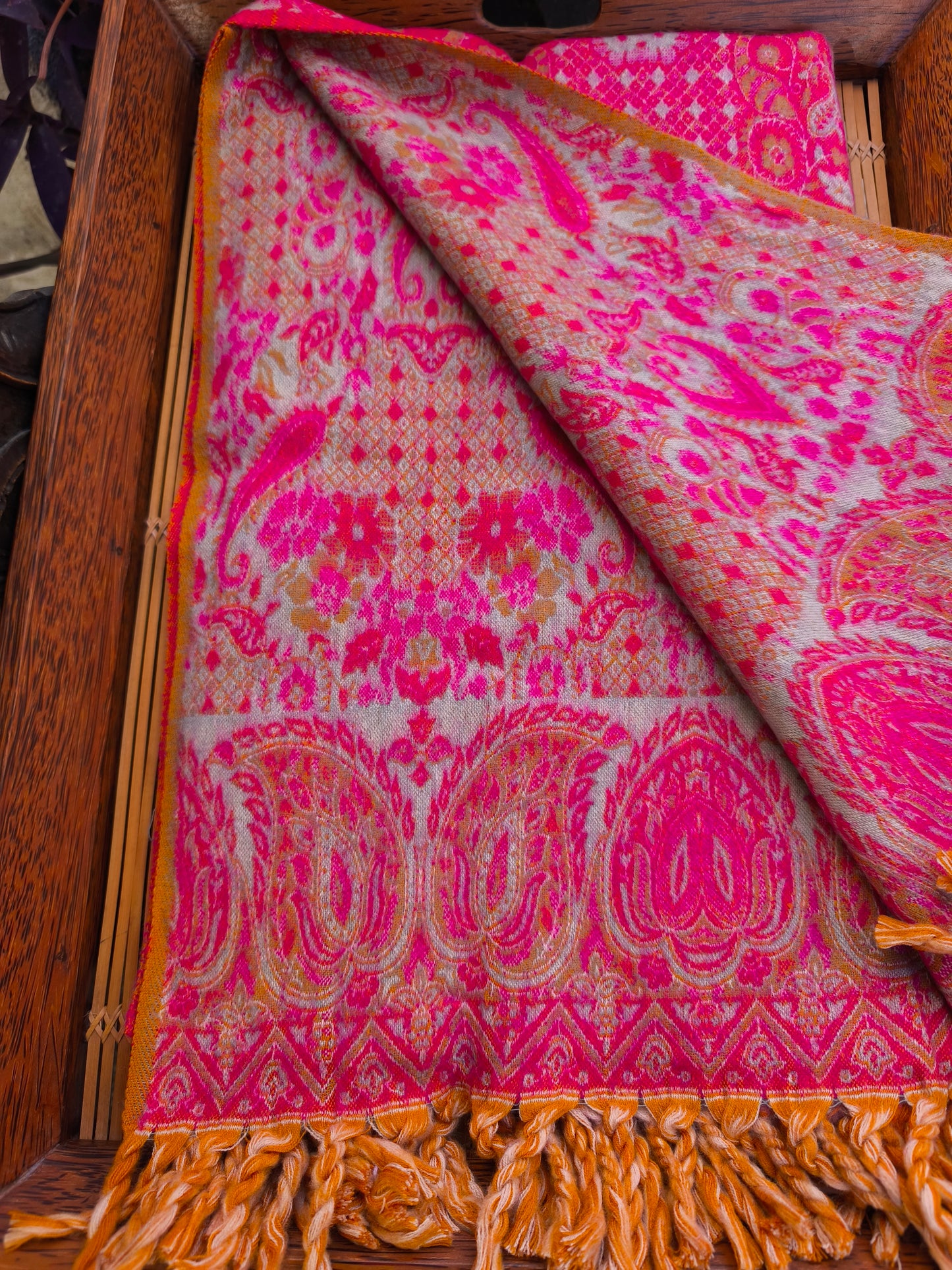 Warm Tibetan Yak Wool Shawl Scarf Stole Pashmina Blanket 75A