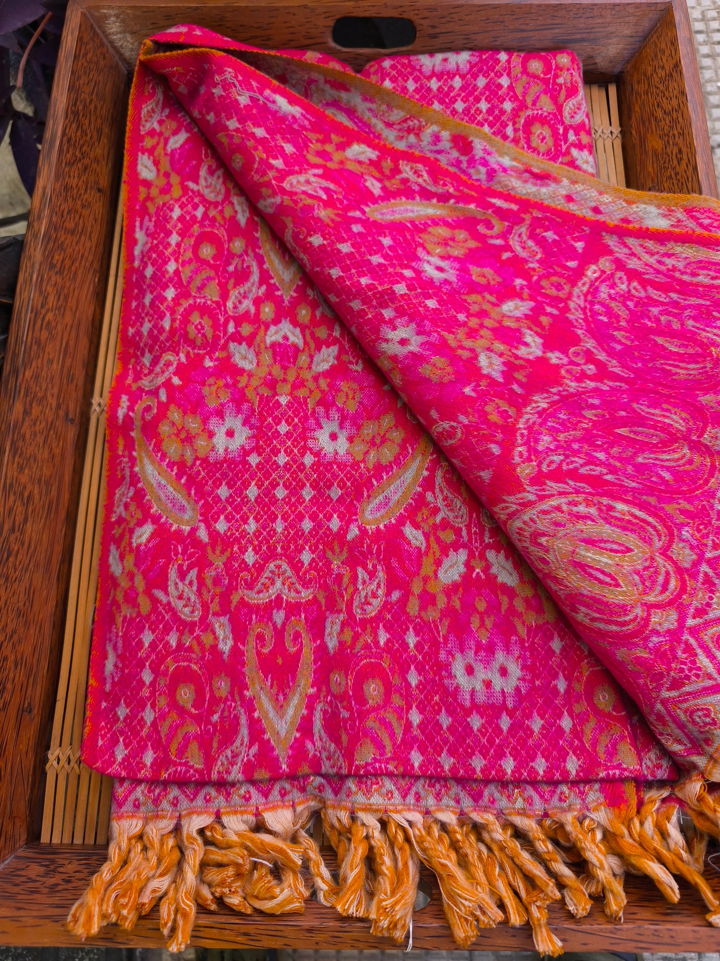 Warm Tibetan Yak Wool Shawl Scarf Stole Pashmina Blanket 75A