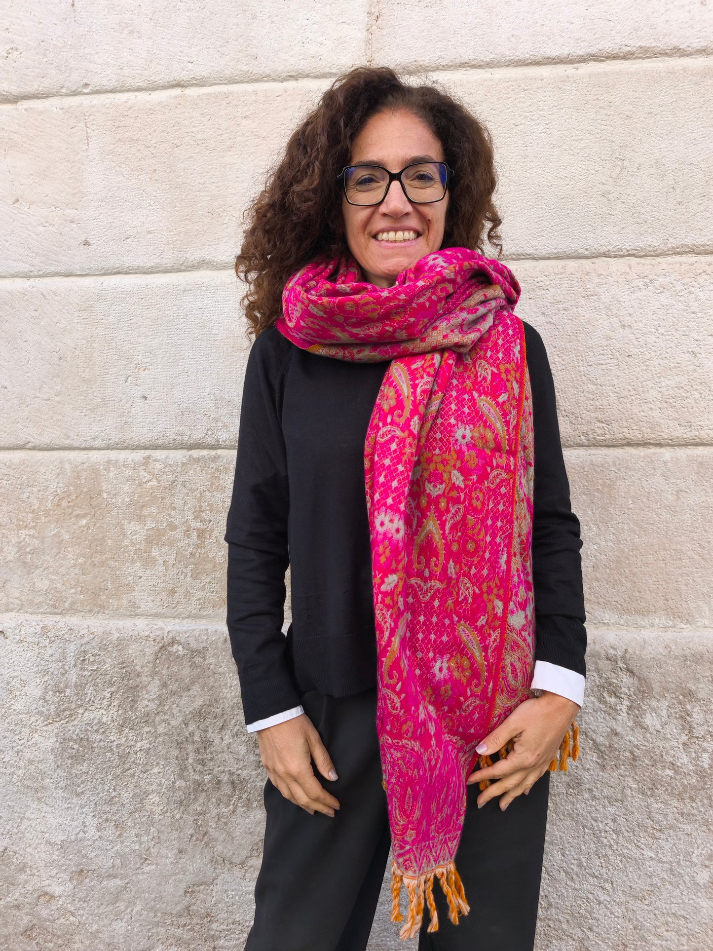 Warm Tibetan Yak Wool Shawl Scarf Stole Pashmina Blanket 75A