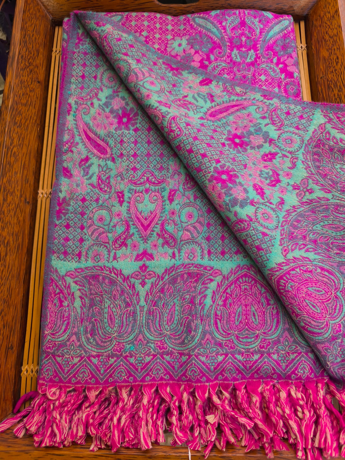 Warm Tibetan Yak Wool Shawl Scarf Stole Pashmina Blanket 75A