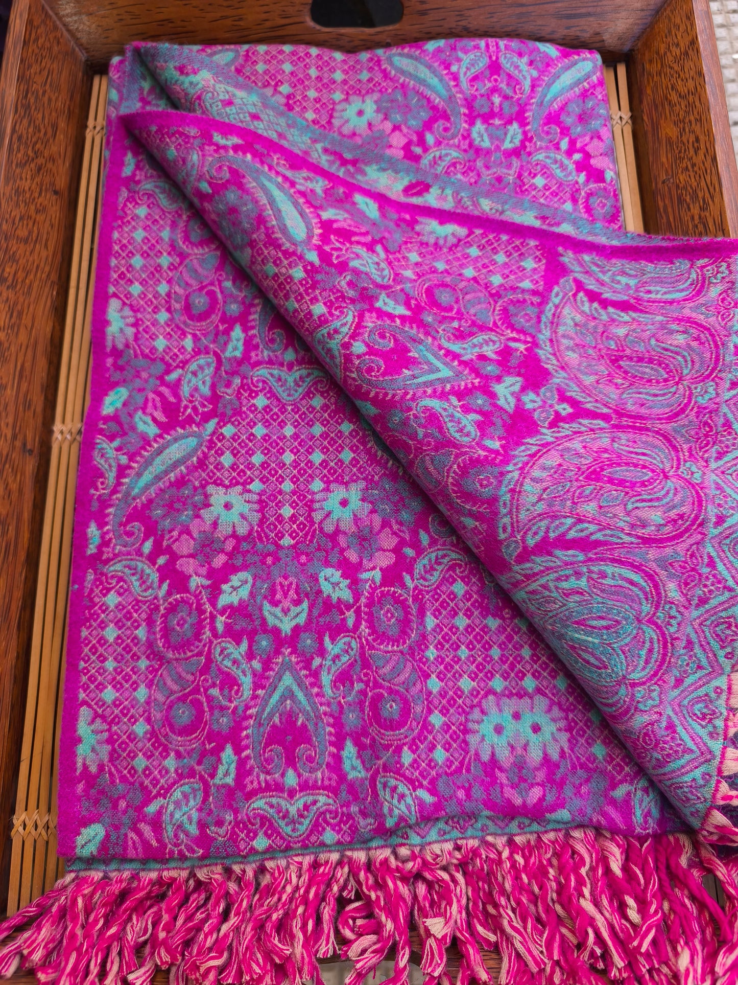 Warm Tibetan Yak Wool Shawl Scarf Stole Pashmina Blanket 75A