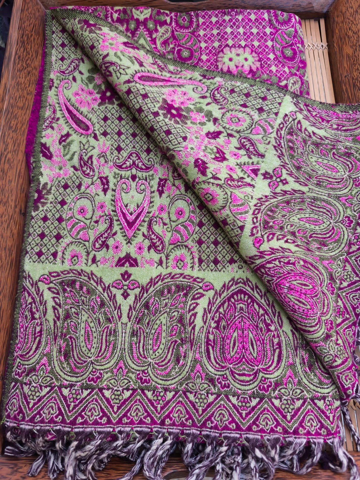 Warm Tibetan Yak Wool Shawl Scarf Stole Pashmina Blanket 75A