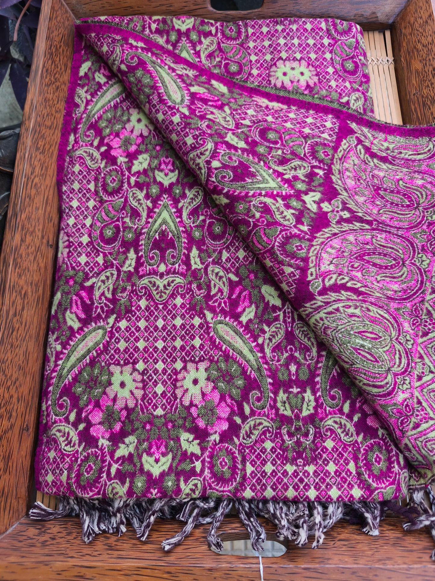 Warm Tibetan Yak Wool Shawl Scarf Stole Pashmina Blanket 75A